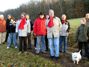 REICHLICH UNTERSTÜTZUNG erfuhr Landtagskandidat MdL Dr. Michael Reuter beim Winterspaziergang in Erbach und Michelstadt