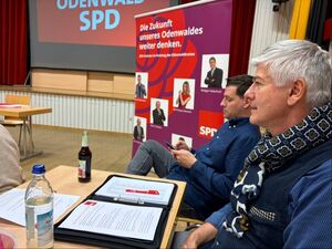 Sonny Wießmann und Andreas Engel beim UB Parteitag
