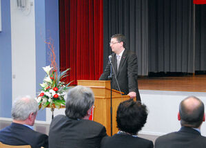 SPD-Landeschef Thorsten Schäfer-Gümbel bei seiner Neujahrsrede in Breuberg (Foto: Walter Schmunk).